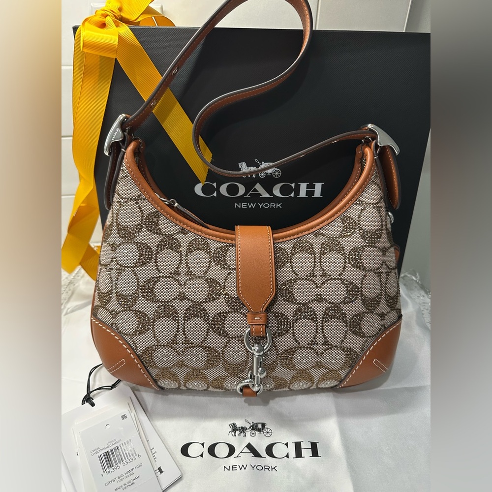 Coach Crystal Jacquard Hobo Re-Edition